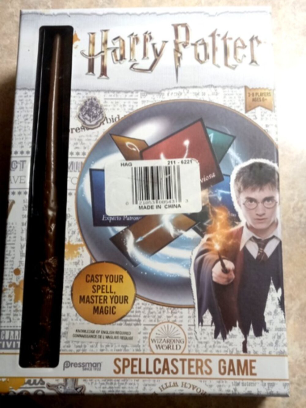 Harry Potter Spellcasters Game Pressman Wizarding World Wand Spell Card Game
